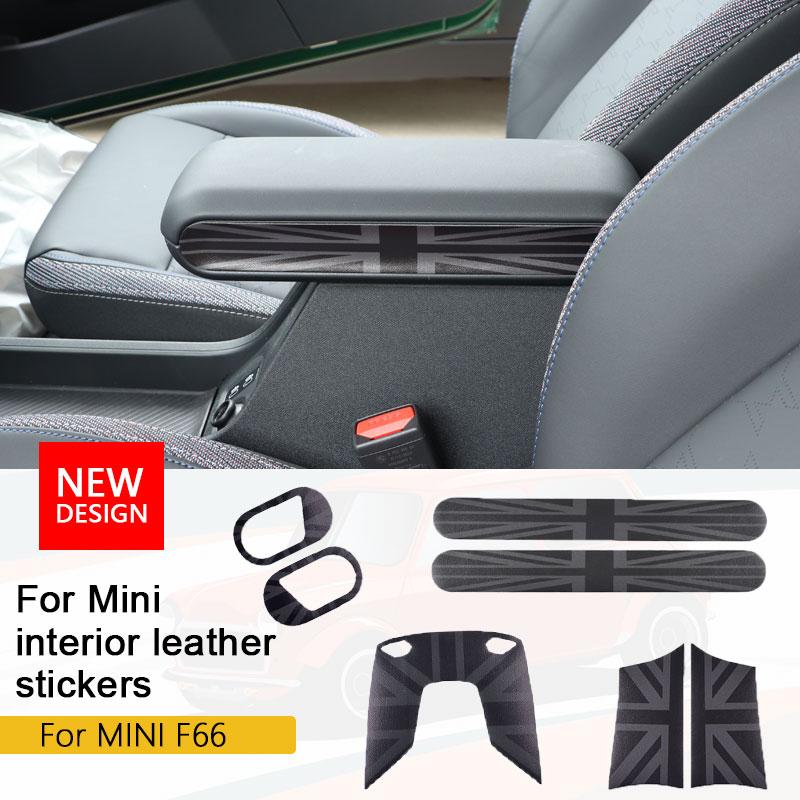 Night Jack For Mini F66 Car Interior Stickers For Mini Handrail Sticker Seat Button Door Handle Sticker Car Accessories Set
