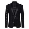 Men Sequined Blazer Casual Long Sleeve Suit Jacket