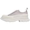 Alexander Mcqueen Tread Slick Canvas Lace Up Shoes 'Grey White' Women's 611705W4MV21290