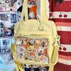New Girls Harajuku Kawaii Ulzzang Itabag Simple High Quality Shoulder Bag With Display Plate Crossbody Bags Preppy Style Ita Bag