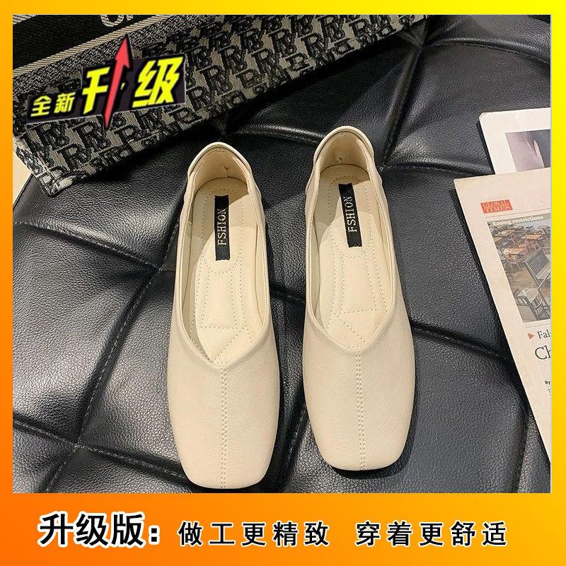 French bow ballet shoes fairy style versatile flat shoes round head gentle evening 2024 summer new