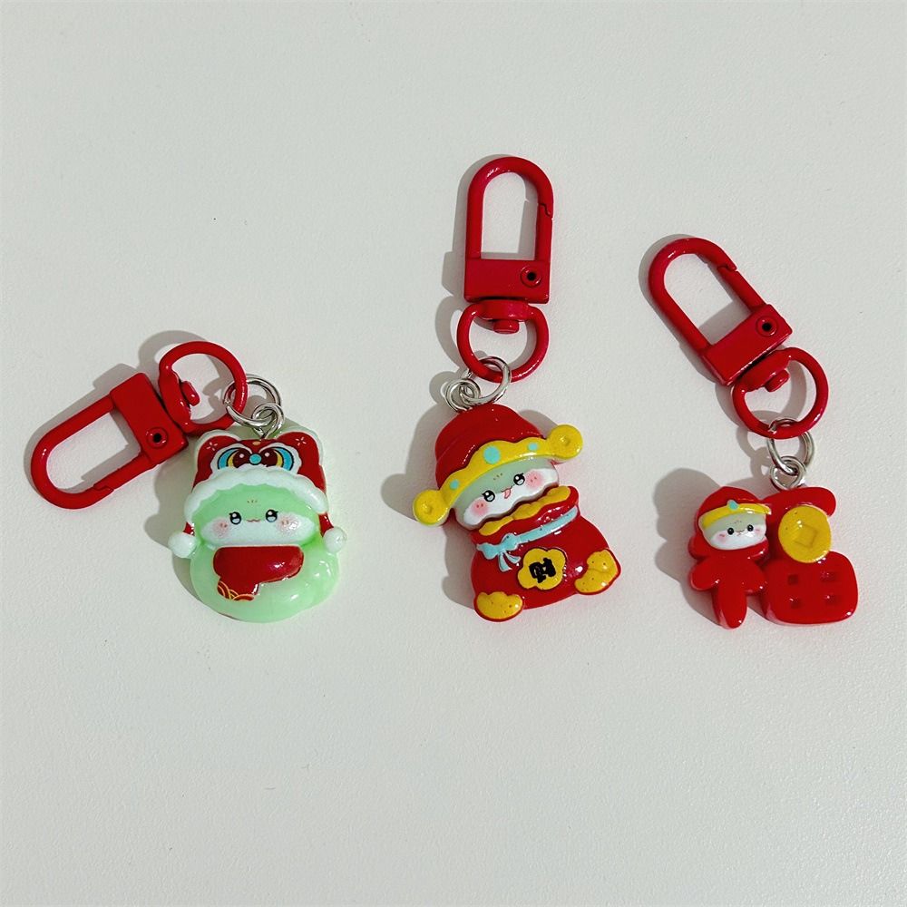 Lucky Snake Keychain God of Wealth Snake Key Ring Creative 2025 New Year Pendant  Ornament