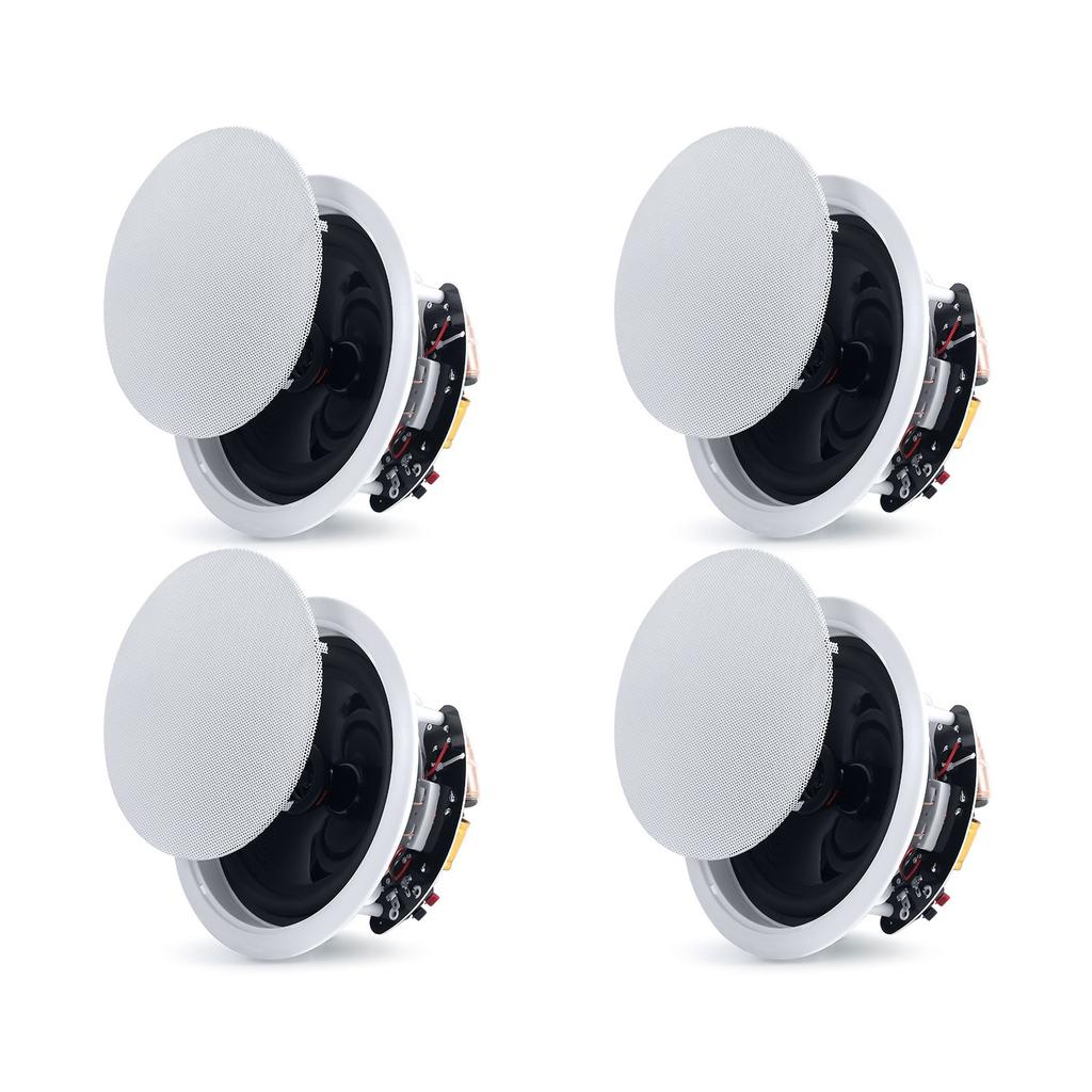 Bluetooth Ceiling Speakers, 165.1 mm, In Ceiling & In-Wall Speaker System with Amplifier, 2-Way, for Damp Humid Placement, Home Theater, Covered
