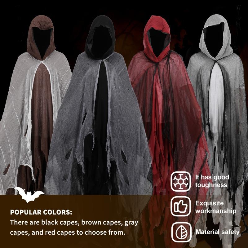 1PCS Polyester Halloween Costume Cloak Adult Witch Death Scary for Haunted House Party Role-playing Costumes