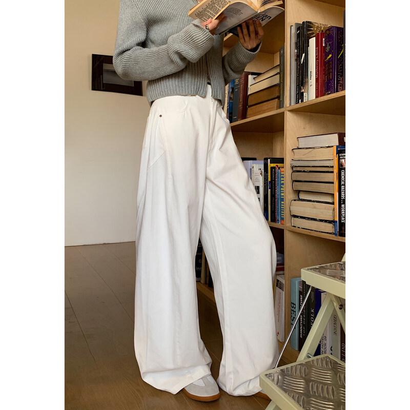 ICH MODE Casual Loose Fit Wide-Leg Trousers L