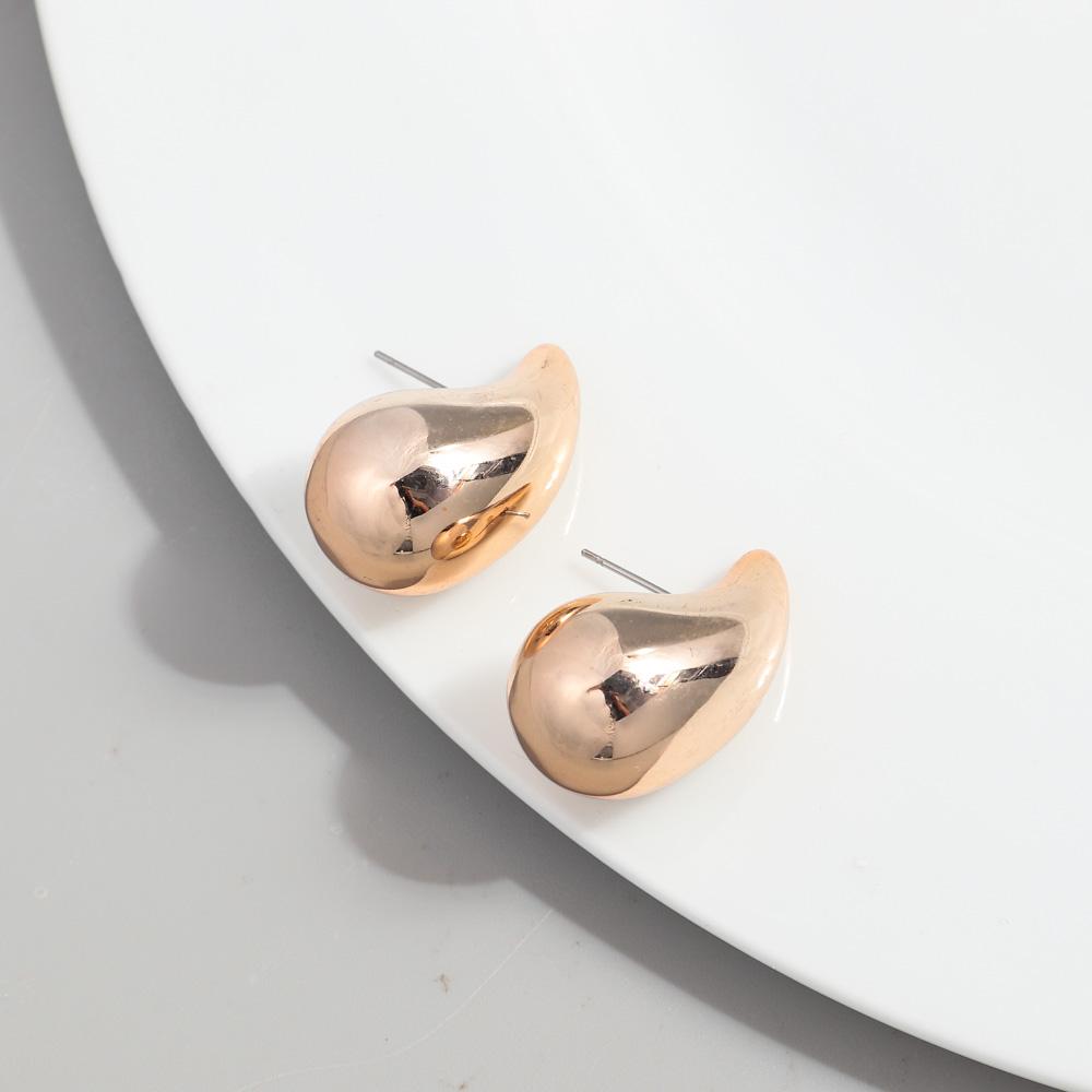 New AB Colorful Chunky Teardrop Earrings Dupes for Women Smooth Hollow Thick Water Drop Earring Hoops Trendy Jewelry Lightweight