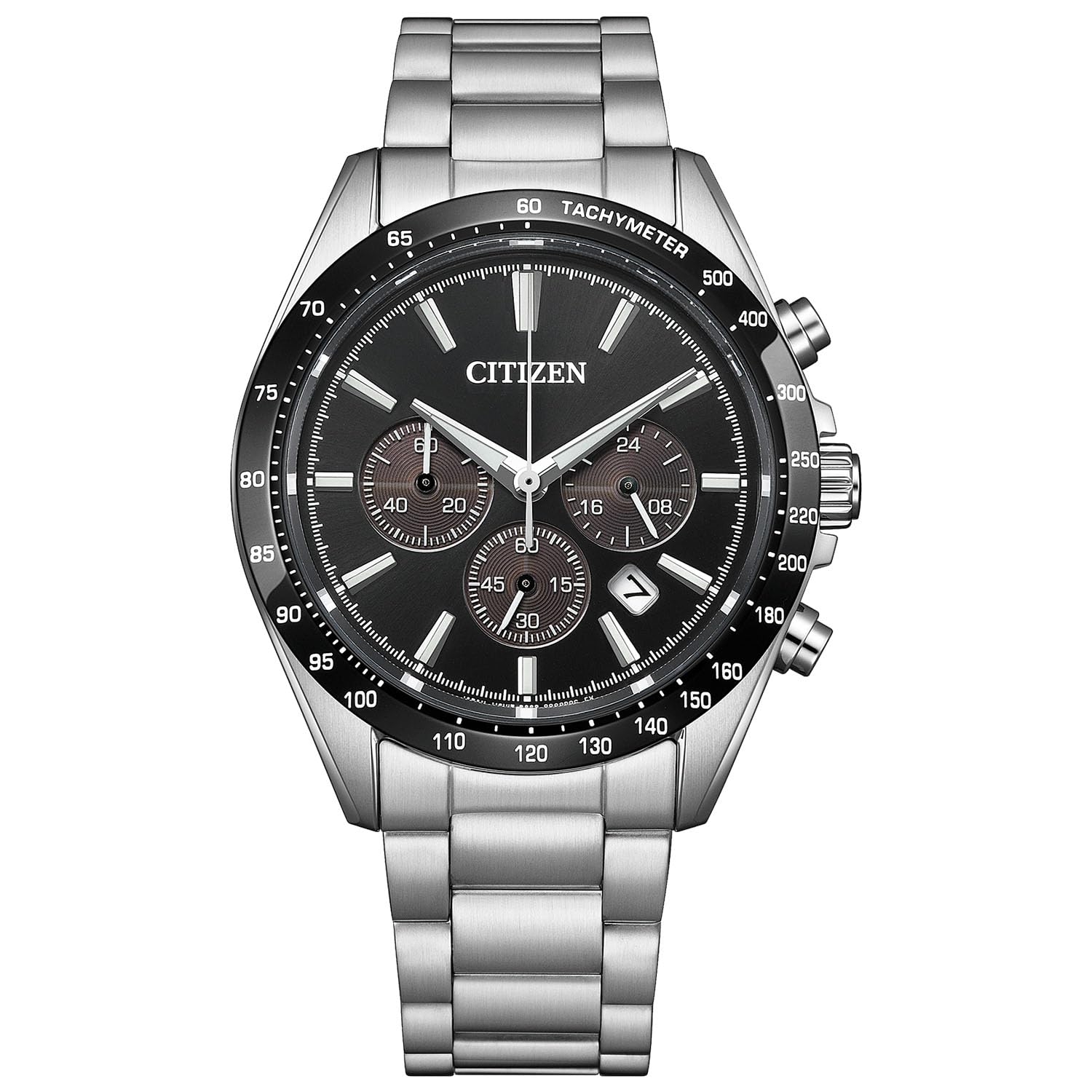 

Watch Solar Powered 10 ATM Water Resistant CITIZEN COLLECTION Sapphire Glass Business Analog Date Second Hand Silver Black Black Dial SILVER BLACK