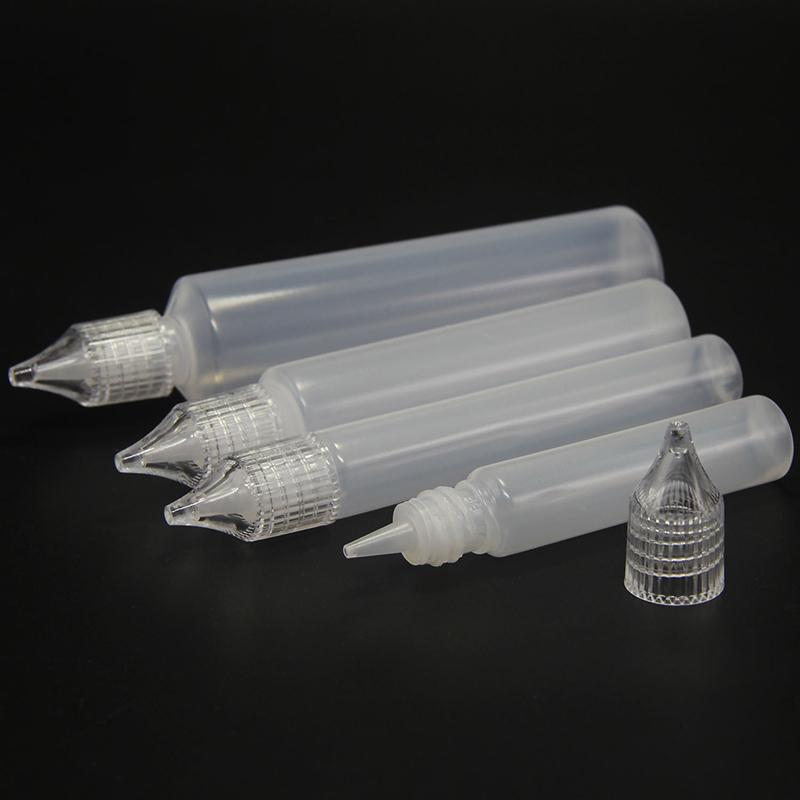 10/15/30/50ml 5Pcs Refillable Plastic Dropper Bottles Pen-Shape Containers for Ink, Essential Oils, and Pigments
