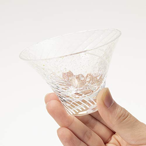 Toyo Sasaki Glass Edo Glass Yachiyo Kiln Yukimi Sake Cup, 80ml, Made in Japan, Sake Glass, Perfect Gift for Respect for the Aged Day, Father's Day, Mo