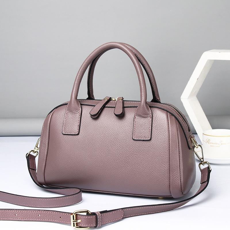 High-quality Cowhide Handbag OEM Plus Light Luxury Premium Travel Bowling Bag
