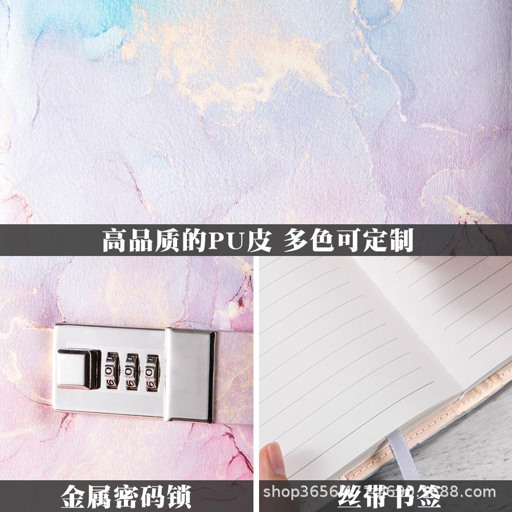 Hot Sale A5 PU Notebook  Password Notebook Children's Gifts School Supplies LOGO Customization