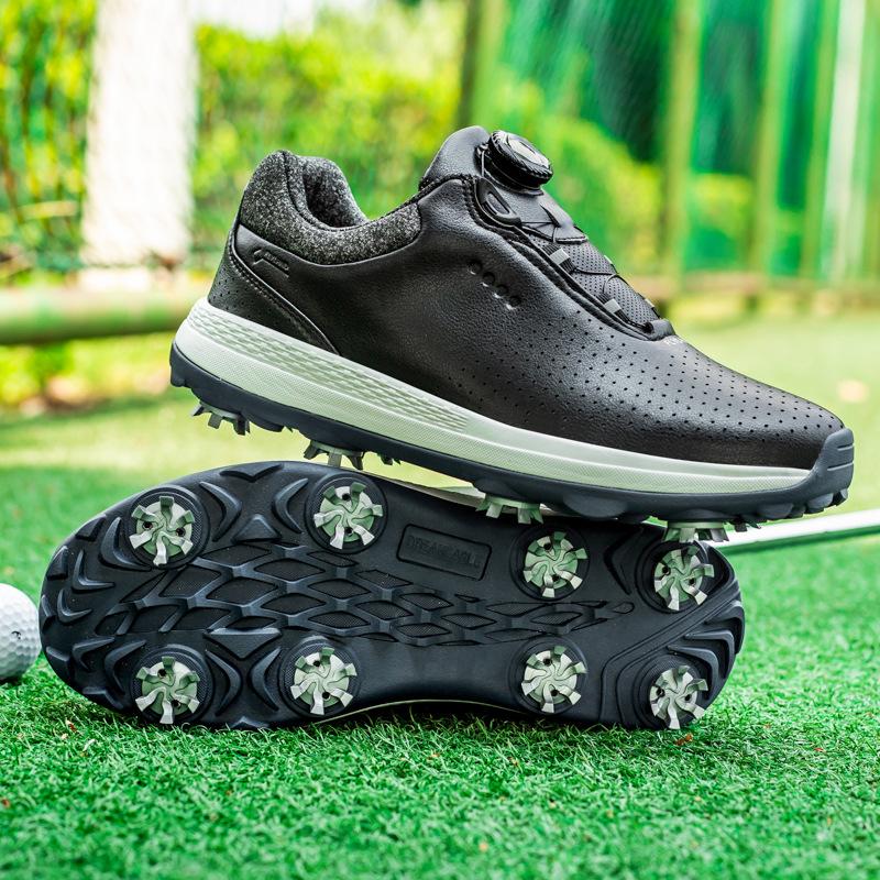 Golf Shoes Men's Sneakers Breathable Four Seasons Sneakers Rotating Button Golf Shoes