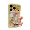 ins summer yellow background oil painting flower for iPhone17promax Apple 16/15/14 Pro phone case