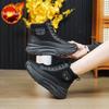 Elegant With Medium Heels Lace-up Women's Snow Boots Laces Ladies Shoes Trend 2024 Furry 39 Winter Footwear Anti Slip Pu Skid
