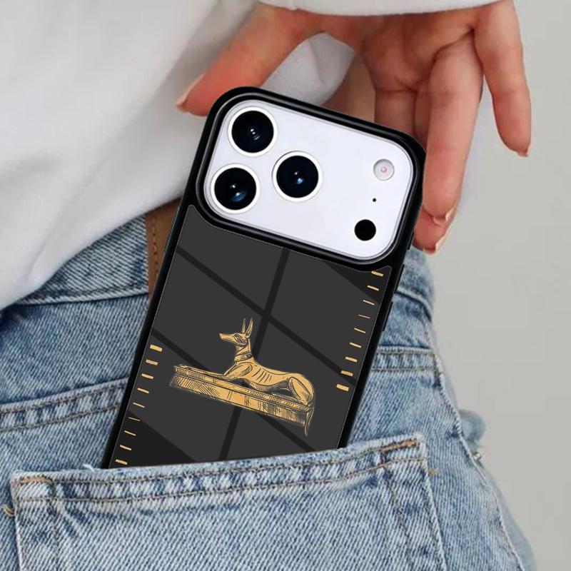 Egypt Nefertiti Anubis Phone Case for iPhone 16e 15 14 13 12 17 Pro Max Plus Air 17pro Cover Coque