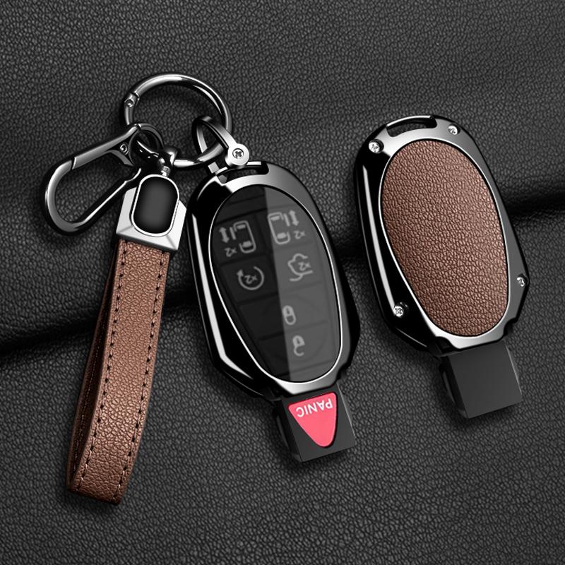 Car Fob Key Case Cover Holder Chain For Jeep Commander Dodge Grand Caravan Chrysler Grand Voyager Town Country For Chrysler 300C