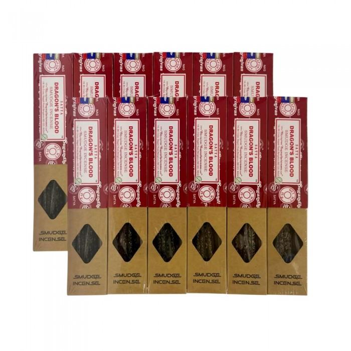 Something Different Satya Dragon's Blood Smudge Incense Sticks (Pack of 12) nero