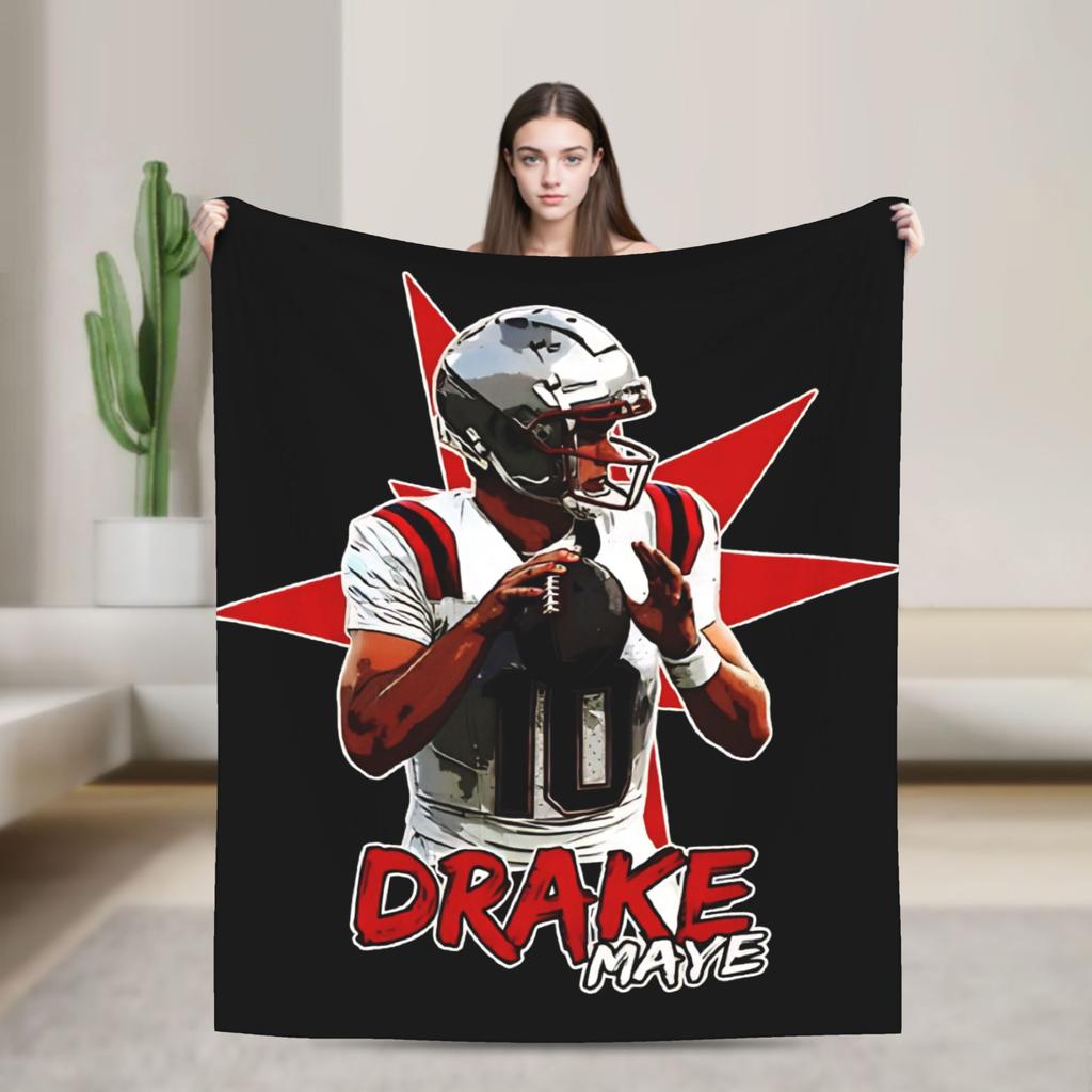 Drakes Mayes Football Knitted Blankets Fleece Super Soft Throw Blankets for Bed Bed Rug