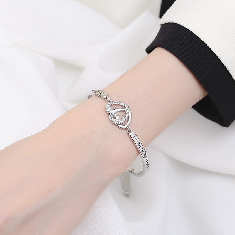 Heart-Infinite Rhinestone Bracelet - European & American Style