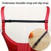3-Pack Anti-Slip Bra Strap Holders | Adjustable Elastic Clips with Metal Buckles (Black/White/Beige)
