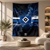 Decorative Tapestry,Hamburger SV Football Printed Wall Art, Lightweight Wall Hanging For Bedroom Background