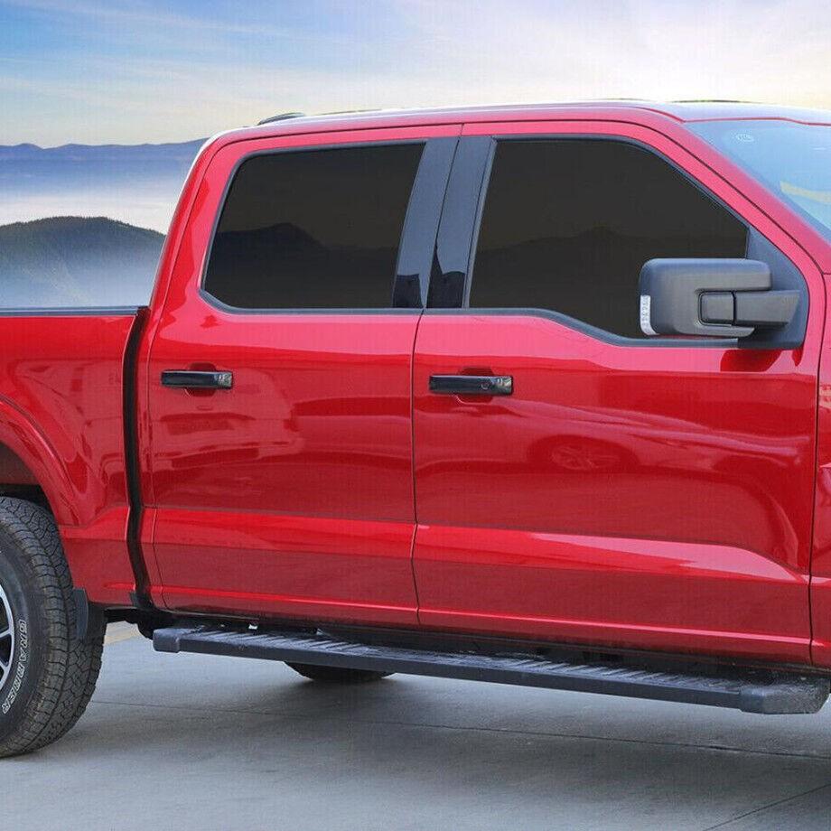 For 2021-2023 Ford F150 F-150 ABS Gloss Black Look Door Handle Decor Cover Trim