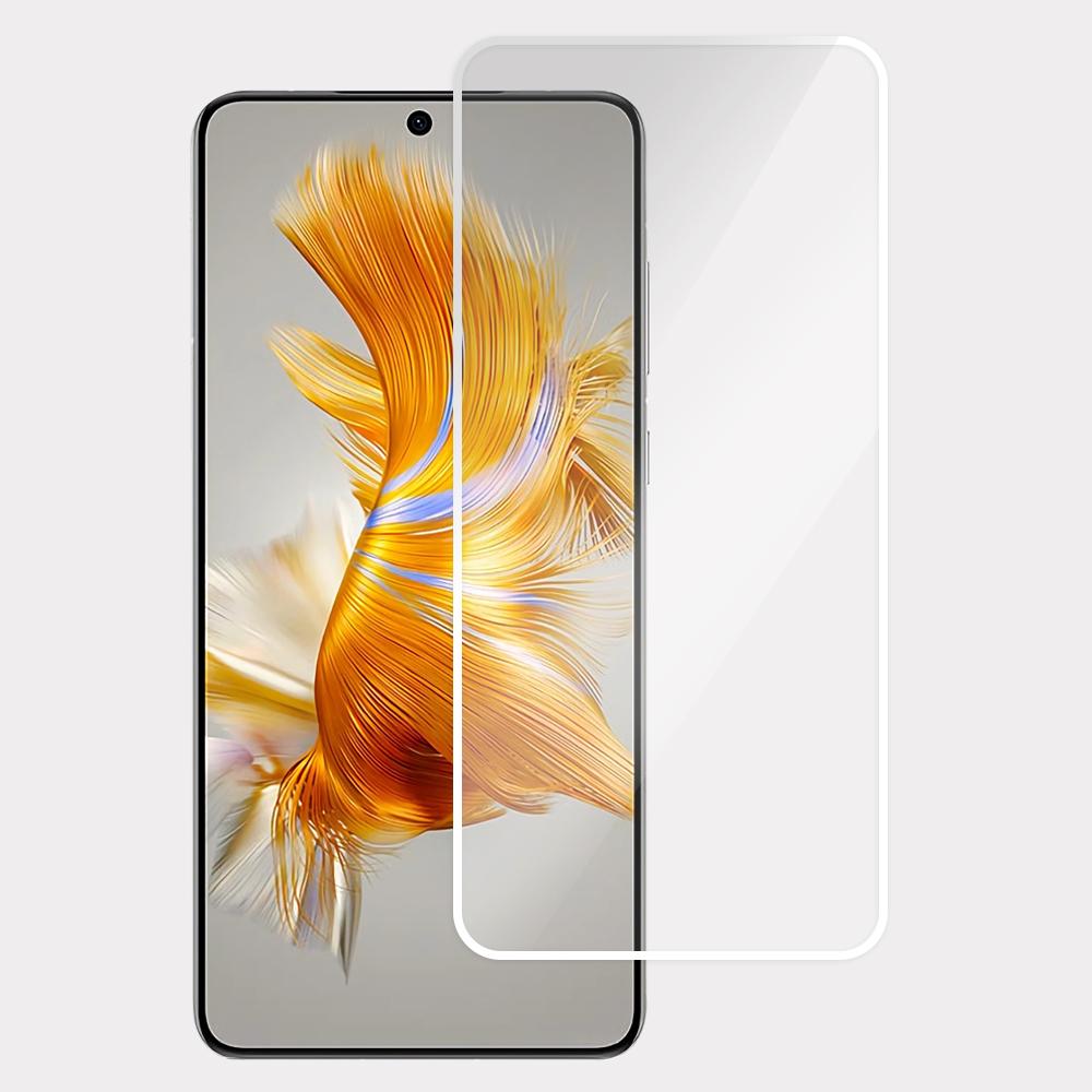 

Захисна плівка для екрану Huawei Mate 60/Mate 50 4G, повністю клеєна, гальванізована, з білим краєм, високоякісна алюмінієва силіконова скляна плівка Type A