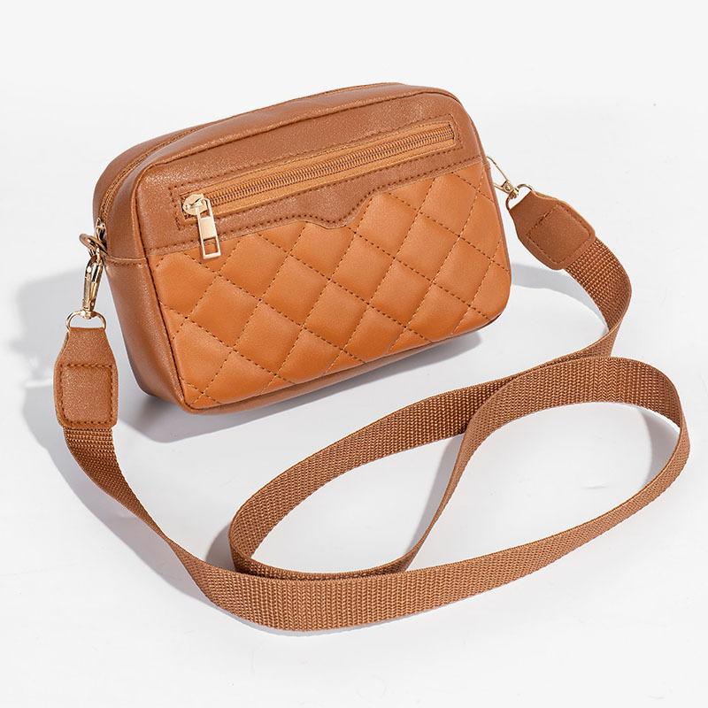 Embroidered Camera Crossbody Shoulder Bag