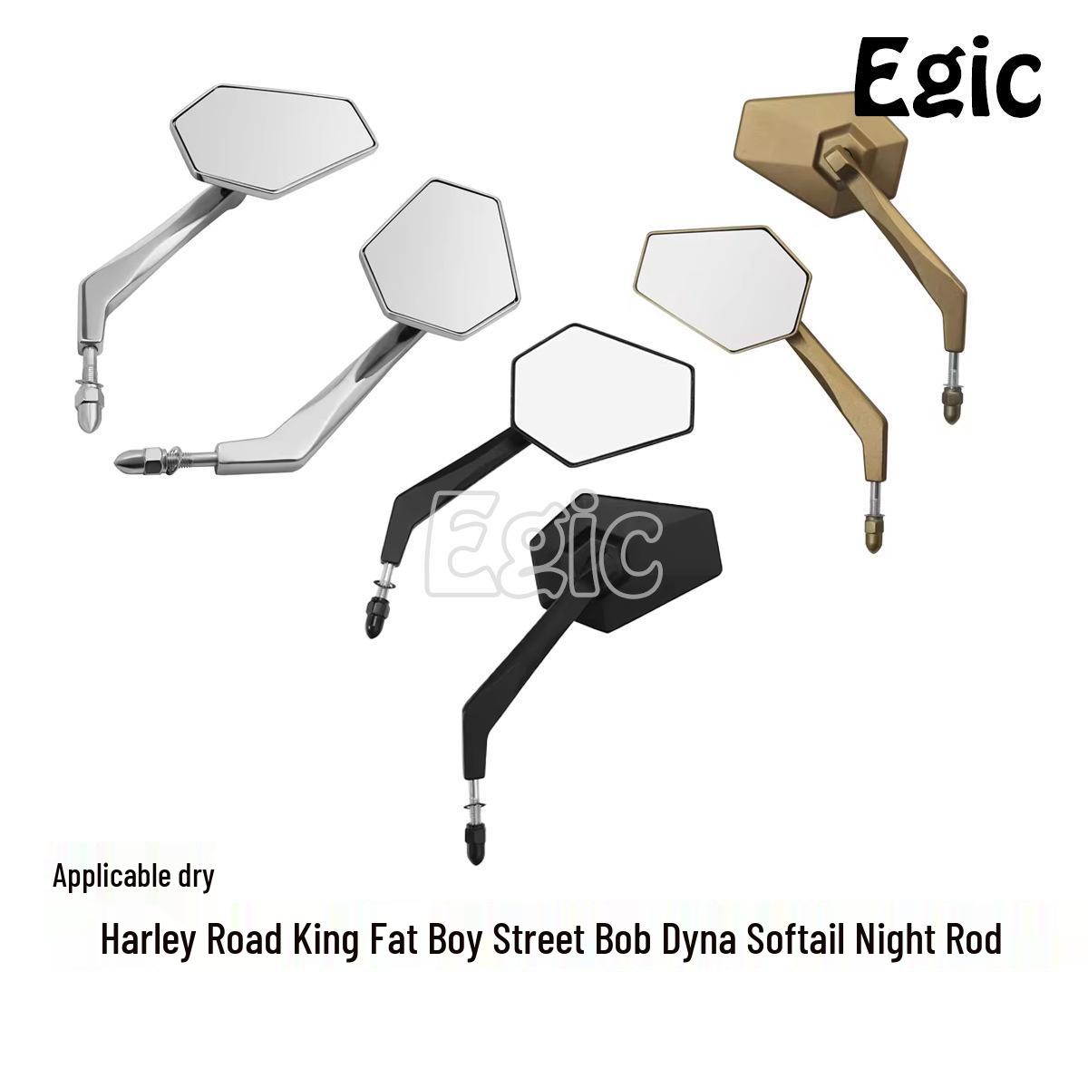 

Harley XL883/1200 Retro Brass Rearview Mirror for Street Glide, Road King, Softail, Dyna Brass