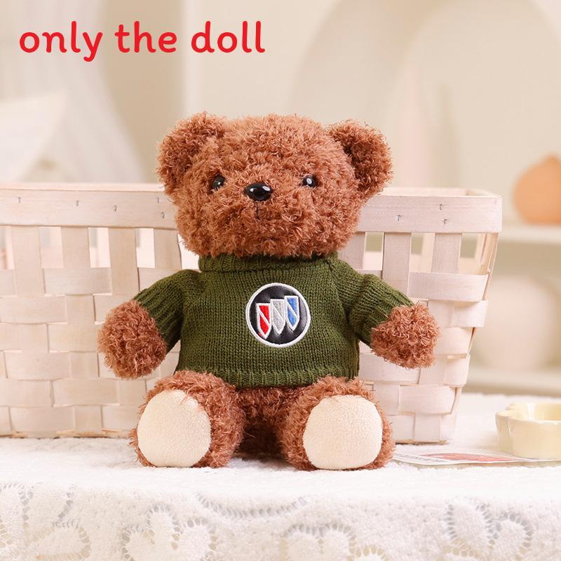 License Plate Cute Pattern Knitted Sweater Teddy Bear Toy Plush