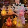 Handmade Handheld Gourd Lantern PVC Mid-Autumn Lantern Children Light Antique Lantern  Kindergarten