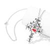 The Vampire Diaries Red Crystal Sacred Heart Cross Pendant Necklace Vintage Gothic Jewelry For Women Girls Gifts