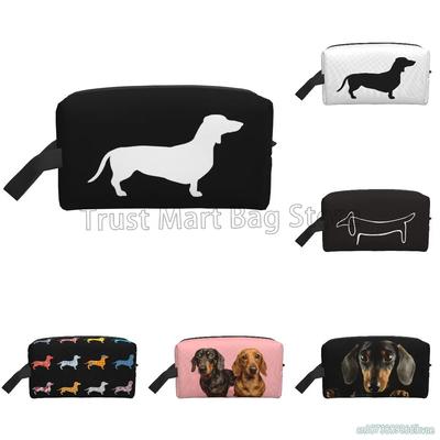 Bonita Bolsa de Cosméticos de Viaje Dachshund para Mujer Neceser Grande Impermeable Organizador de Accesorios de Aseo para Mujeres Niñas