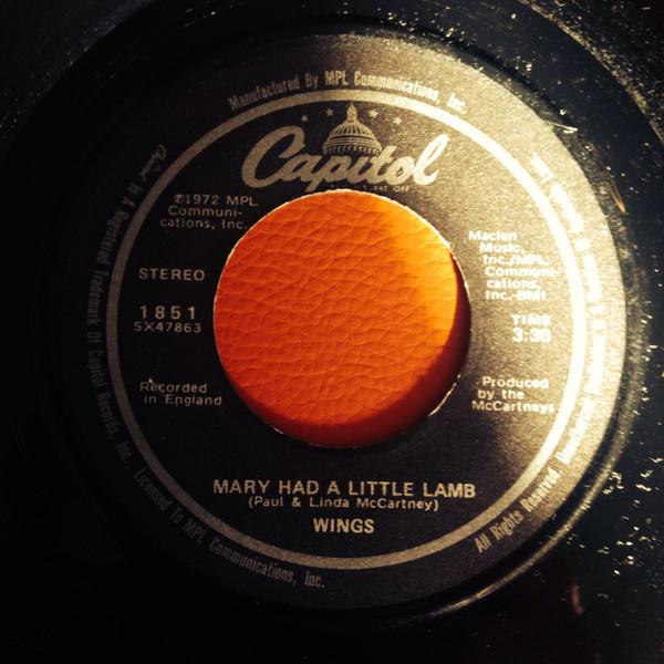 7inch Record WINGS - Mary Had A Little Lamb R5949 Capitol Records 1976 UK Rock Used