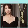 Elegant 2022 Titanium Steel 3d Gourd Necklace For Women With Stylish Tassel Pendant