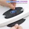 4PCS Car Door Handle Bowl Scratch Protector Carbon Fiber Stickers For Ford mk2 mk3 Ranger Mondeo mk4 S-MAX Kuga Mustang Fusion