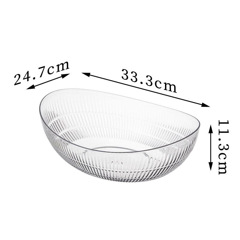 2025 Light Luxury Plastic Fruit Bowl for Living Room Coffee Table