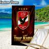 Custom Name Al Ahly Football Beach Towel - Soft, Ultra-Absorbent Microfiber, Lightweight, Perfect for Beach, Parties, Travel, Camping