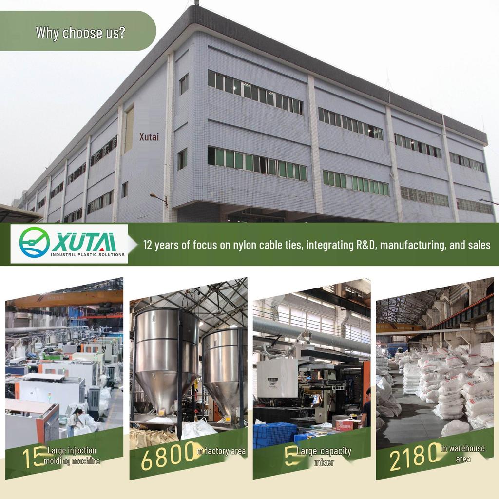 Heavy-Duty Self-Locking Nylon Cable Tie Tensioner - Black & White