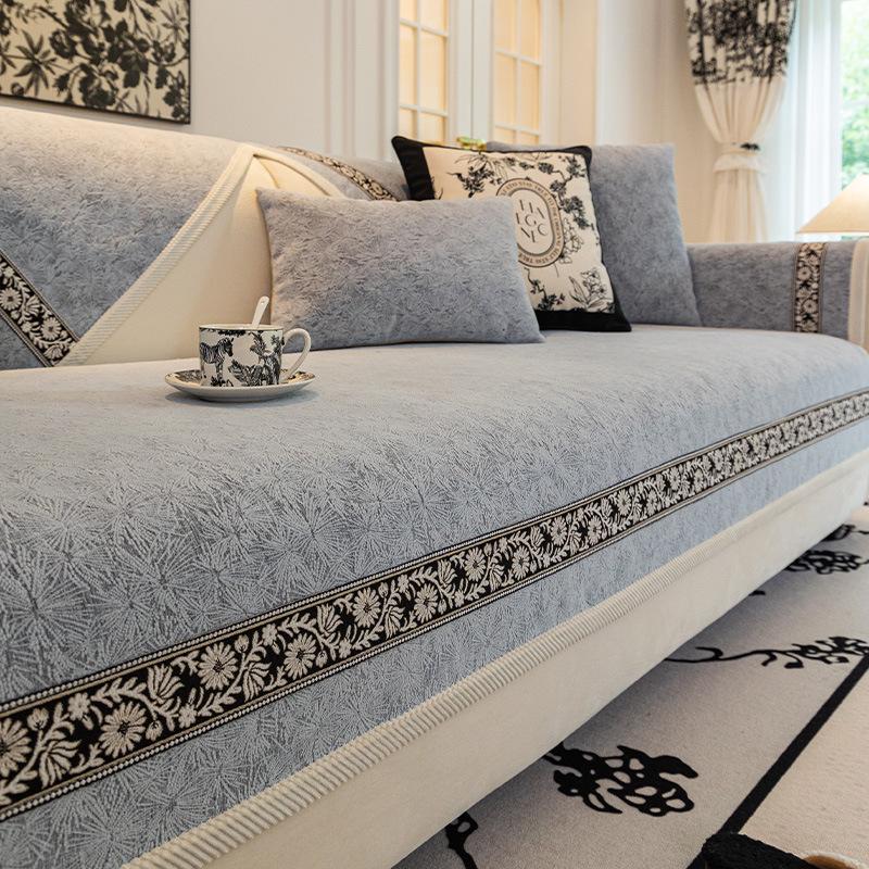 Chenier Sofa Cushion Is Universal In All Seasons, Light Luxury Modern All-Inclusive Non-Slip  New Sofa Cover Cover Towel