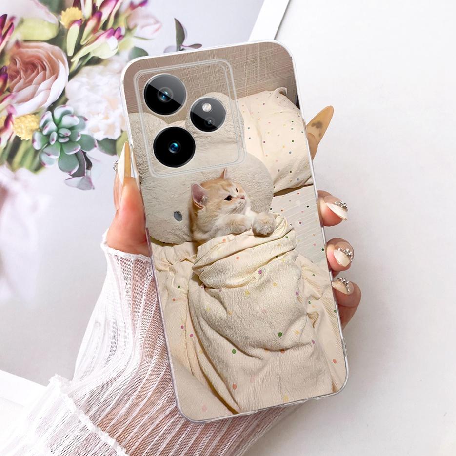 For Realme GT 7 GT7 T 5G Case RMX5061 Cute Lion Fashion Painted Cover Soft Silicone Phone Case For Realme GT 7 Pro GT7T 5G Shell