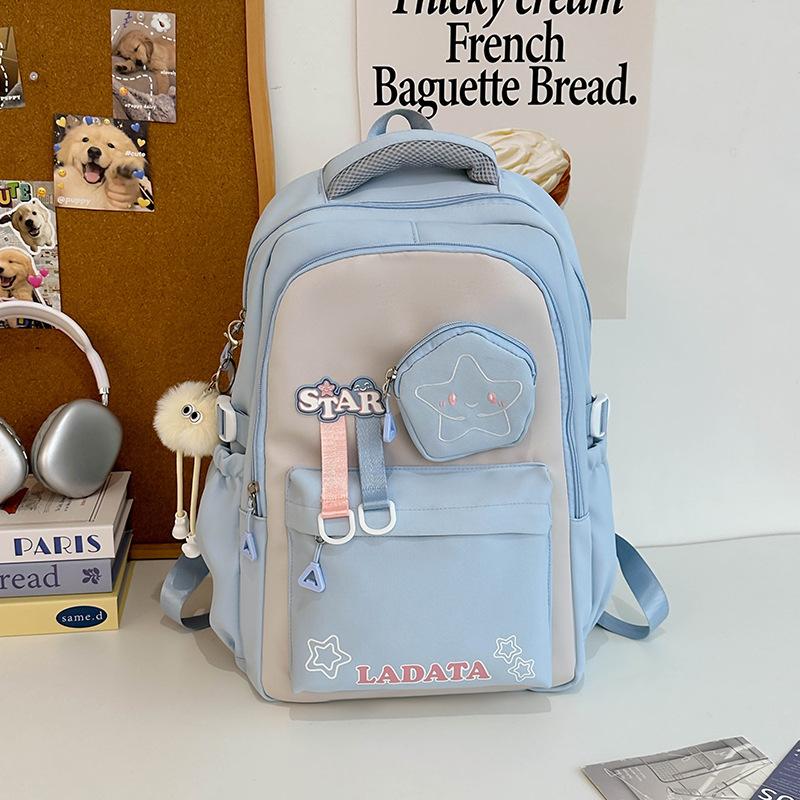 Lightweight and Large Capacity Junior High School Students Backpack New Style School Bag