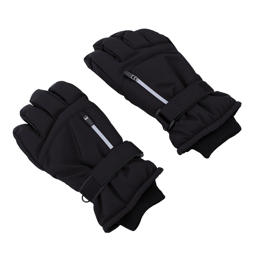 Winter Rainproof Ski Gloves Thermal Touchscreen for Men Women Insulation Extended Wrist Snow Sports Riding Black