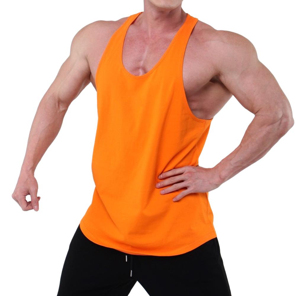 

Хлопковые майки мужские для фитнеса и бодибилдинга без рукавов рубашка мужская летняя повседневная однотонная жилетка-стрингер M белый