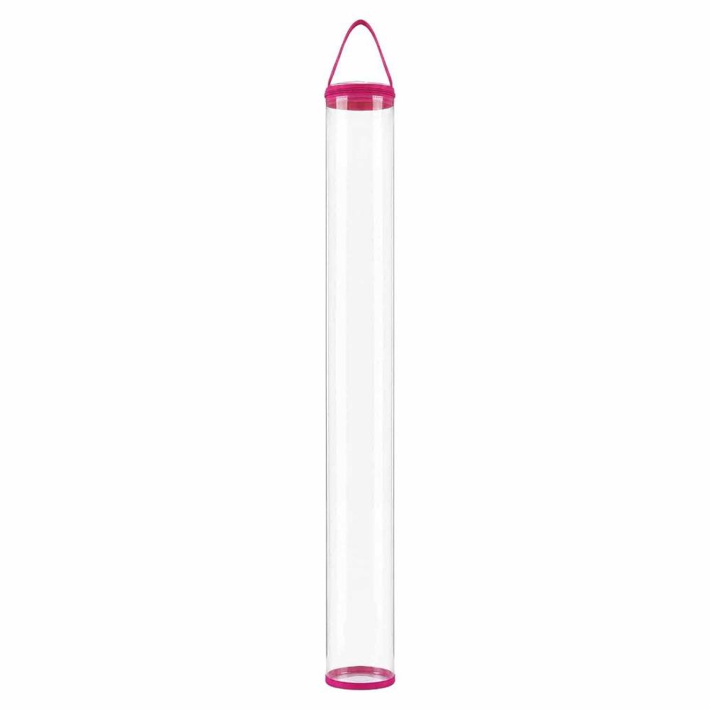 Clear Transparent Tube Bag Portable Zipper Storage Bag for Card Game Mat Round Storage Tube