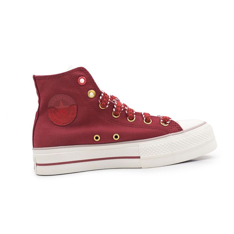 Converse Chuck Taylor All Star Lift High Year of the Dragon Women Sneakers Red Back-Alley-Brick Egret A09106C