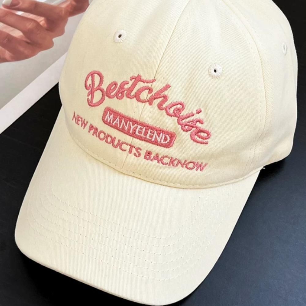 American Retro Soft Embroidered Baseball Cap, Summer Sun Hat For Men Women Face Slim Daily Casual Outdoor Fashion Headwear