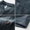 Corduroy Knitted Cardigan Jacket Men's Spring and Autumn Casual Jacket Men's Texture Sense Kapok Top