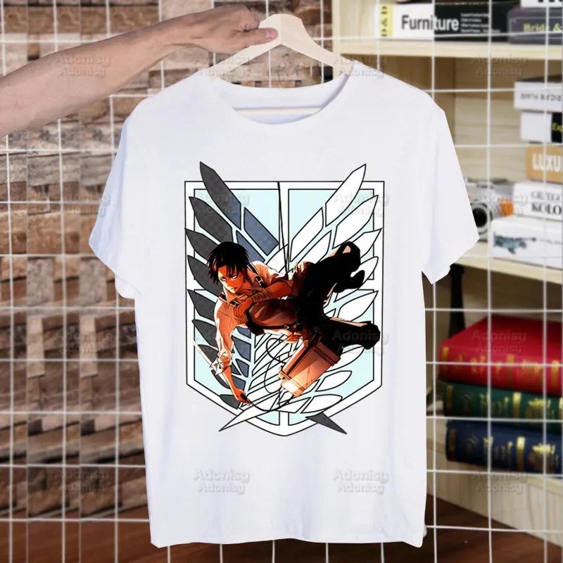 Shingeki no Kyojin Funny T Shirt Men Casual Short Sleeve Attack On Titan Tshirt Homme Manga Japanese Anime Allen T-shirt Tees