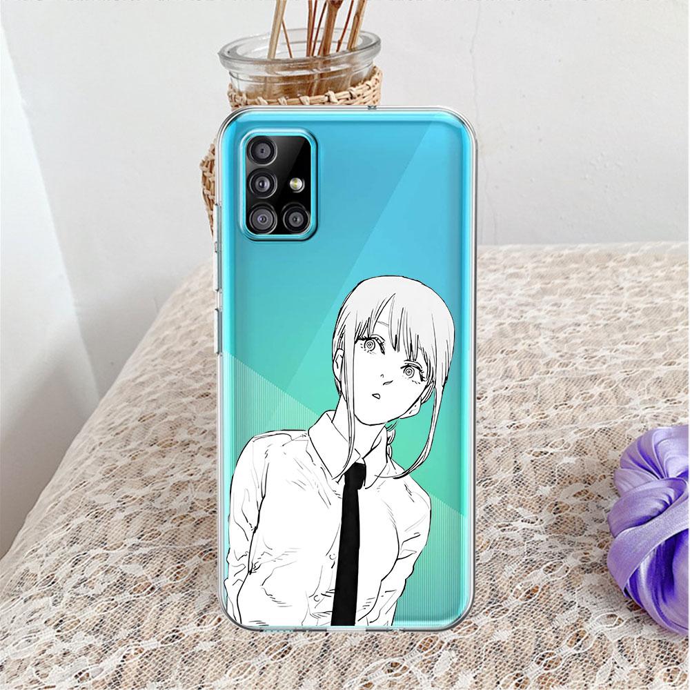 Soft Case For Samsung Galaxy A52 A12 A51 A32 A21s A22 A71 A31 A41 A53 A13 A02s A11 A72 A33 Clear Phone Cover Chainsaw Man Power
